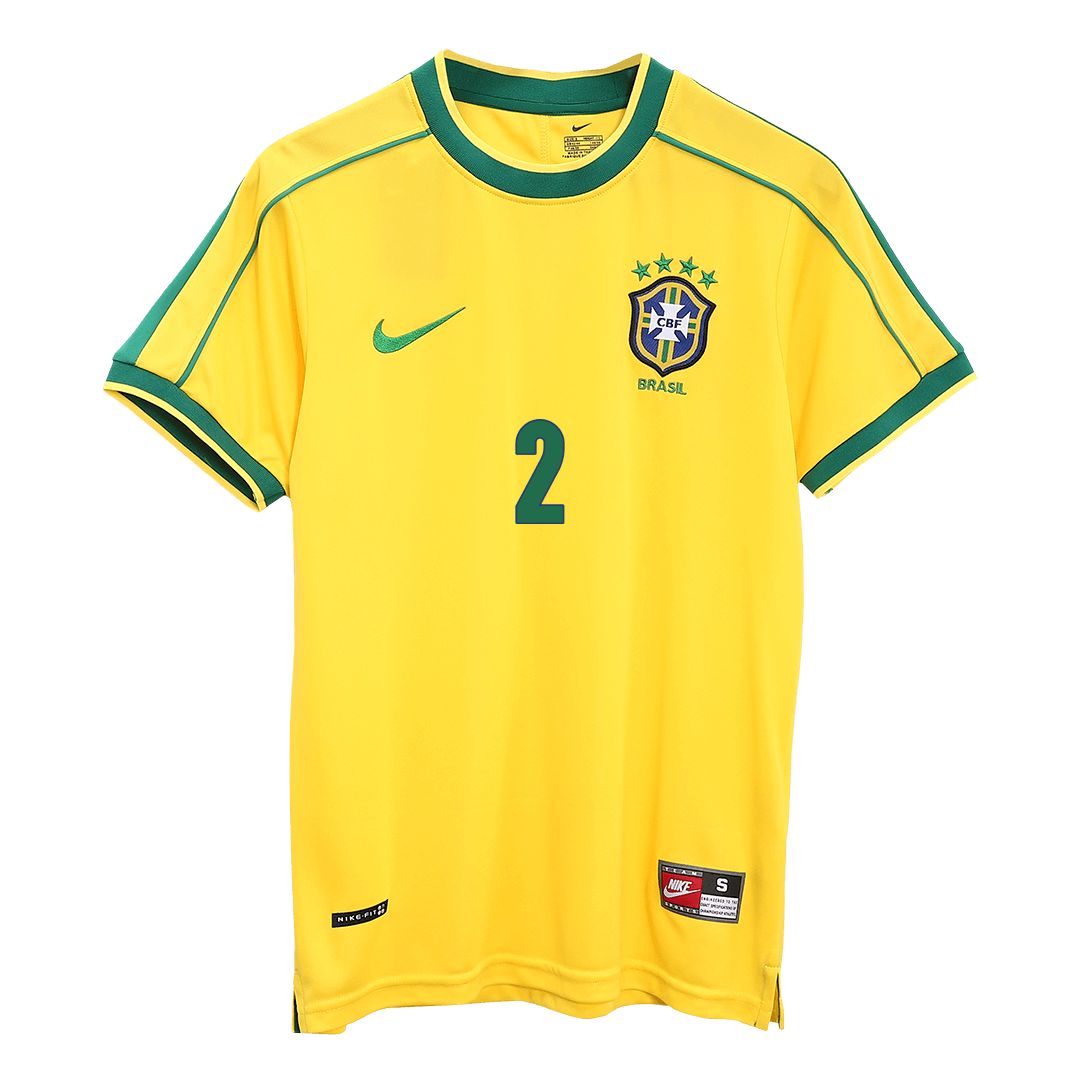 Brazil World Cup 1998 Koti Retro-pelipaita Miesten CAFU #2
