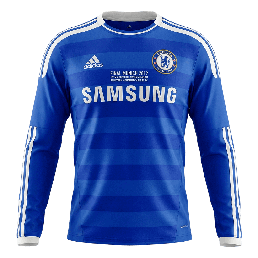 Chelsea 2011/12 Koti Pitkähihainen Retro-pelipaita Miesten