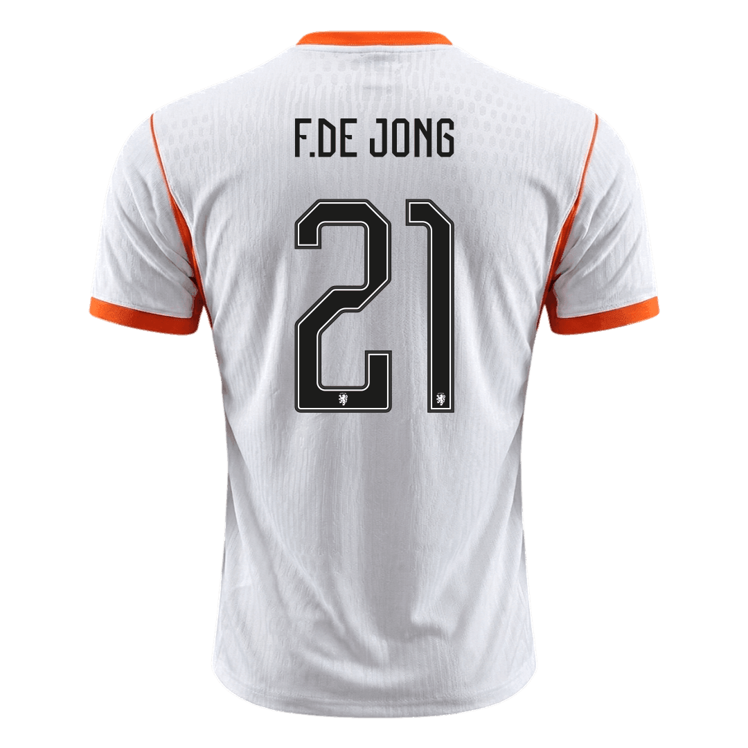 Netherlands World Cup 2026 Vieras Pelipaita (Player Version) Miesten F.DE JONG #21