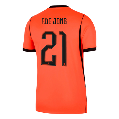 Netherlands World Cup 2026 Koti Pelipaita Miesten F.DE JONG #21
