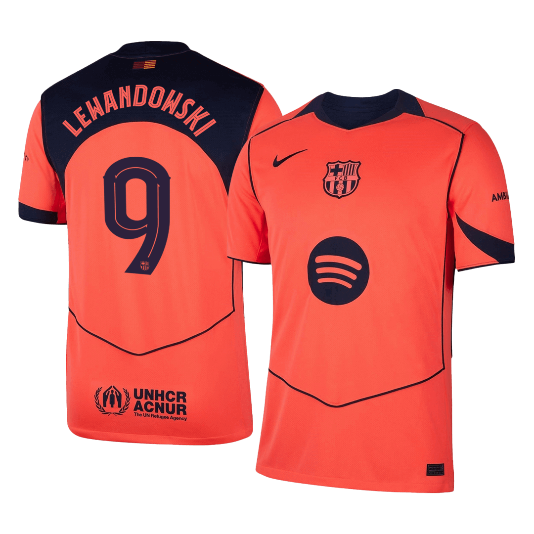Barcelona 2025/26 UCL Kolmas Pelipaita Miesten LEWANDOWSKI #9