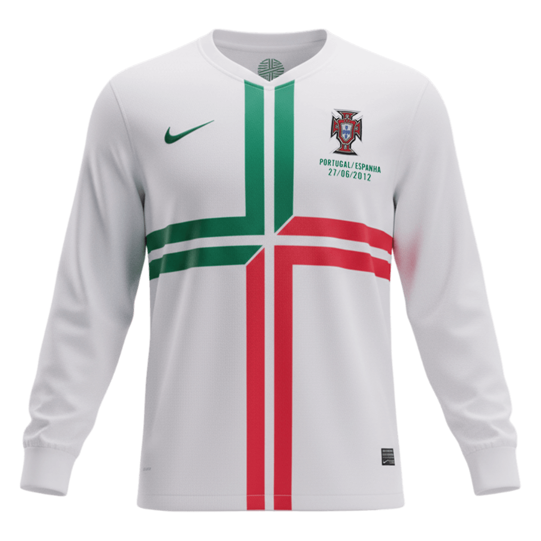 Portugal 2012 Vieras Pitkähihainen Retro-pelipaita Miesten