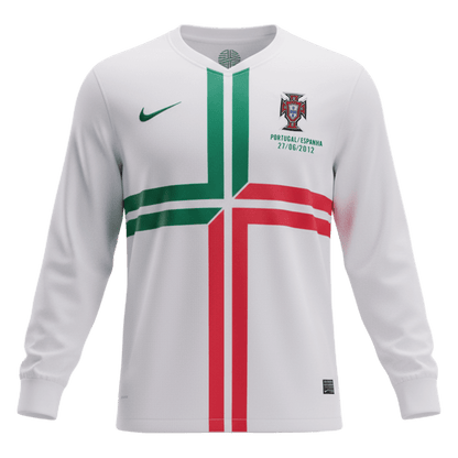 Portugal 2012 Vieras Pitkähihainen Retro-pelipaita Miesten
