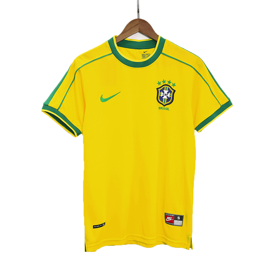 Brazil 1998 Koti Retro-pelipaita Miesten