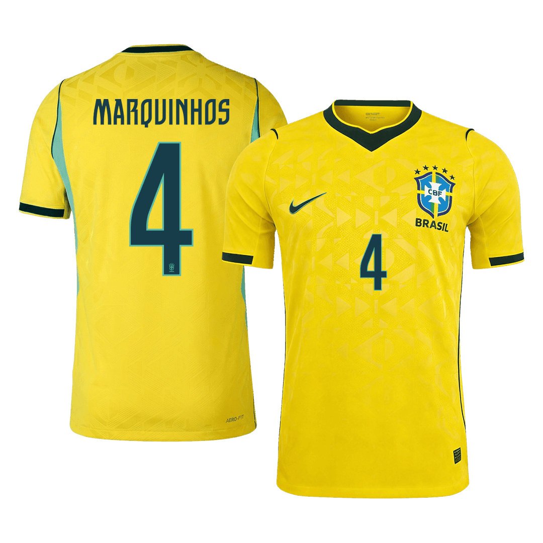 Brazil World Cup 2026 Koti Pelipaita (Player Version) Miesten MARQUINHOS #4