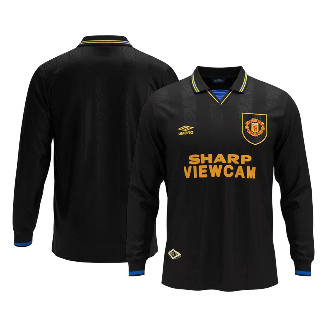 Manchester United 1993/94 Vieras Pitkähihainen Retro-pelipaita Miesten