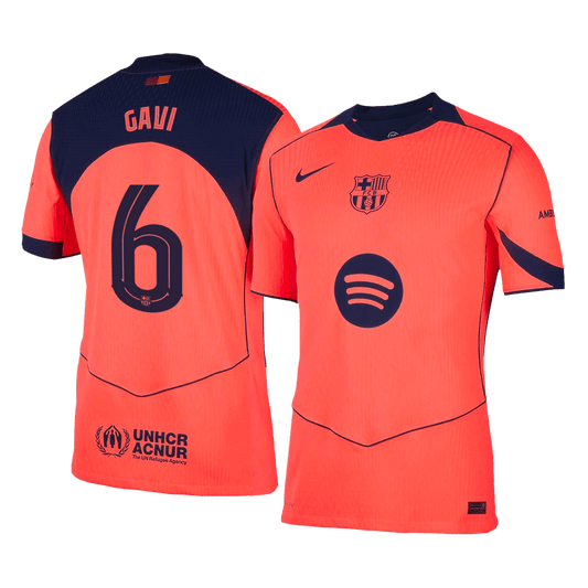 Barcelona 2025/26 UCL Kolmas Pelipaita (Player Version) Miesten GAVI #6