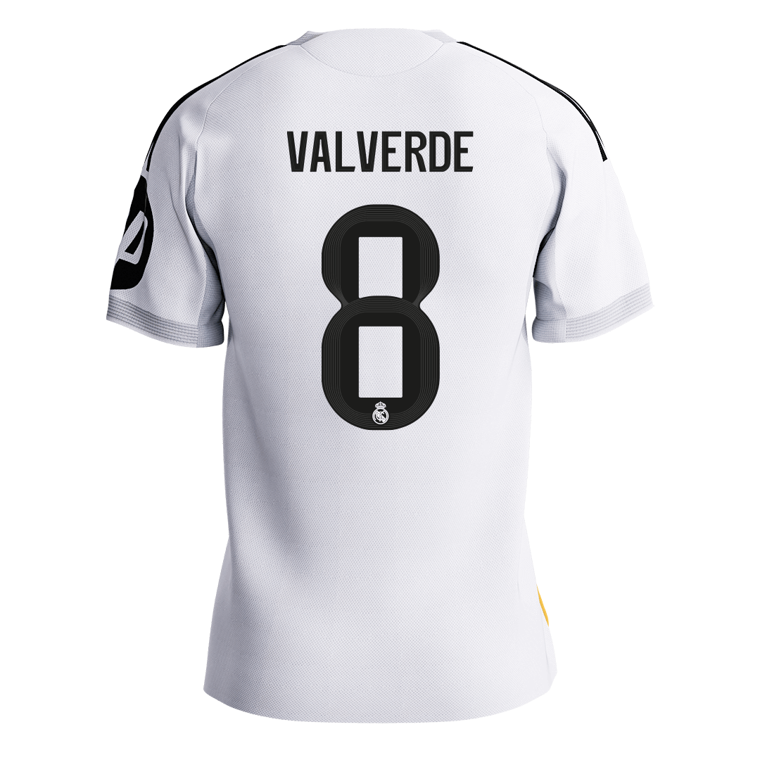 Real Madrid 2025/26 Koti Pelipaita (Player Version) Miesten VALVERDE #8 [PREMIUM]