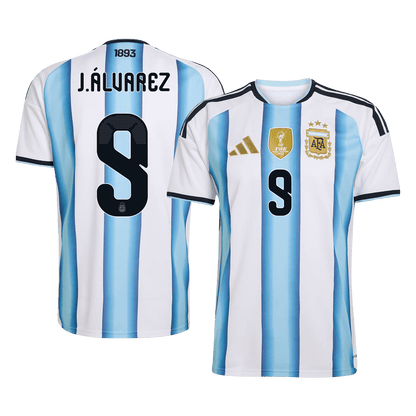 Argentina World Cup 2026 Koti Pelipaita Miesten J. ALVAREZ #9 [PREMIUM]