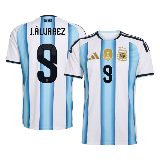 Argentina World Cup 2026 Koti Pelipaita Miesten J. ALVAREZ #9 [PREMIUM]