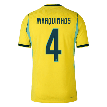 Brazil World Cup 2026 Koti Pelipaita (Player Version) Miesten MARQUINHOS #4