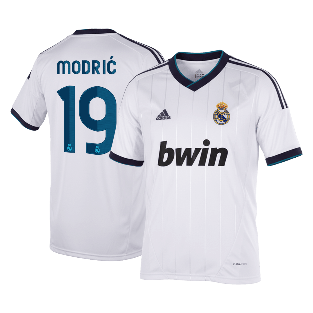Real Madrid 2012/13 Koti Retro-pelipaita Miesten MODRIĆ #19