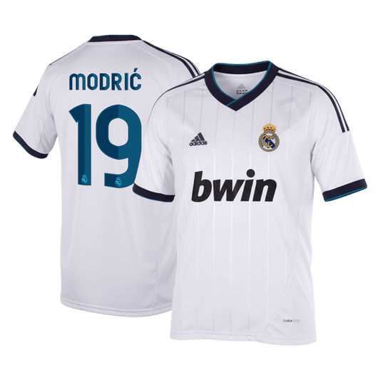 Real Madrid 2012/13 Koti Retro-pelipaita Miesten MODRIĆ #19