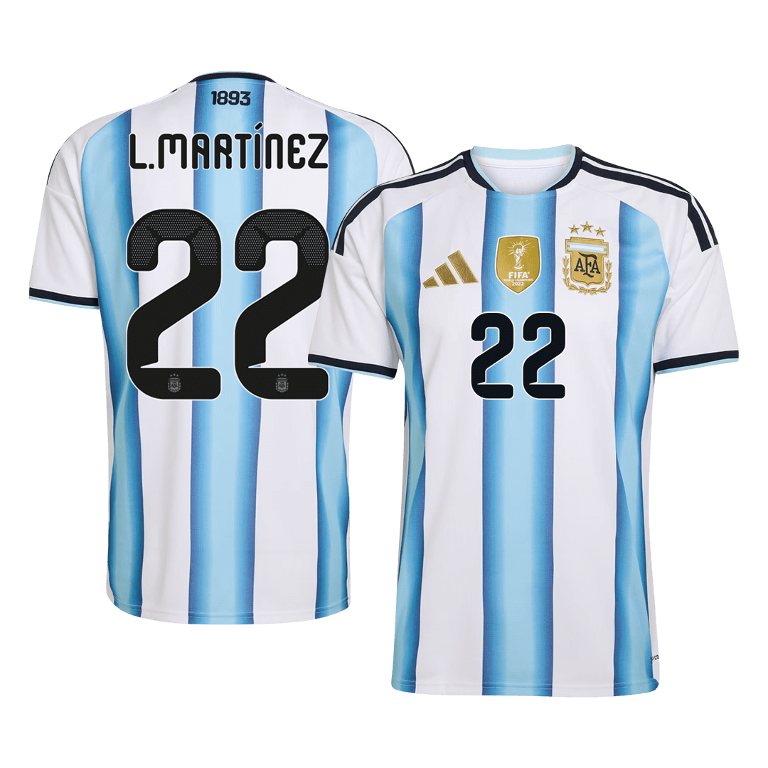 Argentina World Cup 2026 Koti Pelipaita Miesten L. MARTINEZ #22 [PREMIUM]