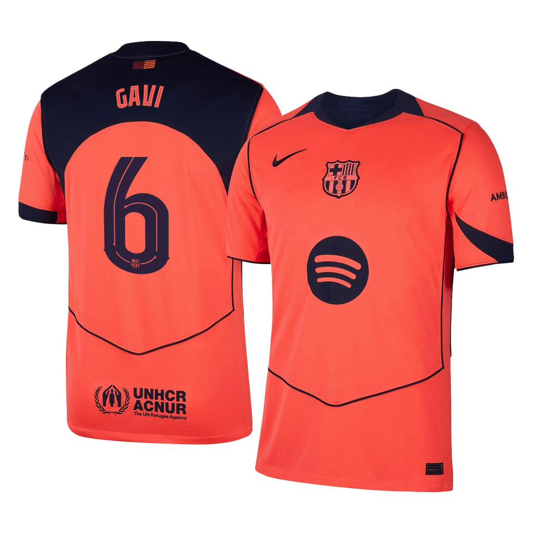 Barcelona 2025/26 UCL Kolmas Pelipaita Miesten GAVI #6
