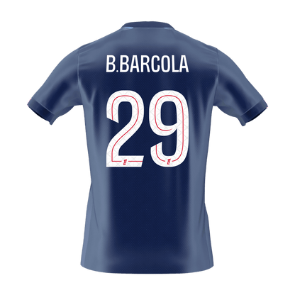 PSG 2025/26 Koti Pelipaita Miesten B.BARCOLA #29 [PREMIUM]