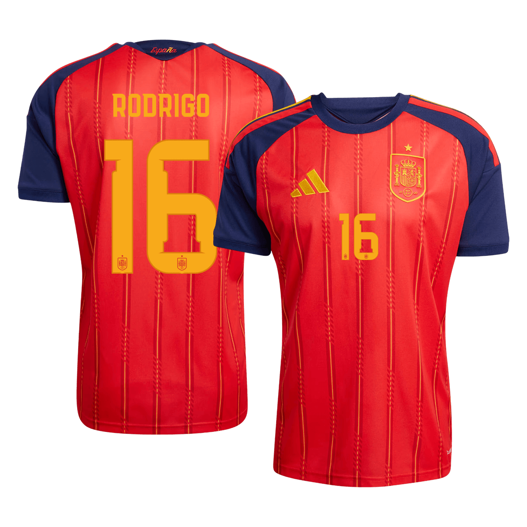 Spain World Cup 2026 Koti Pelipaita Miesten RODRIGO #16 [PREMIUM]