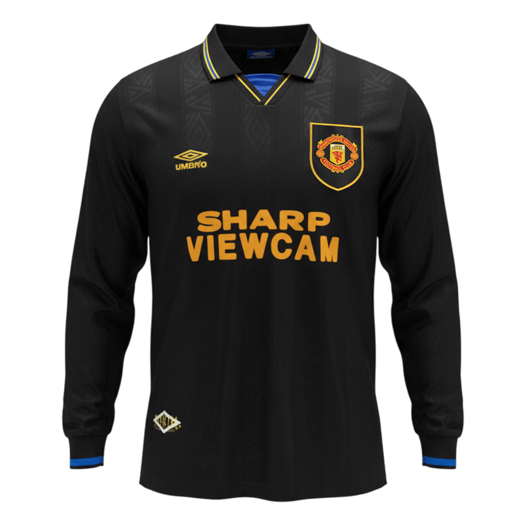 Manchester United 1993/94 Vieras Pitkähihainen Retro-pelipaita Miesten