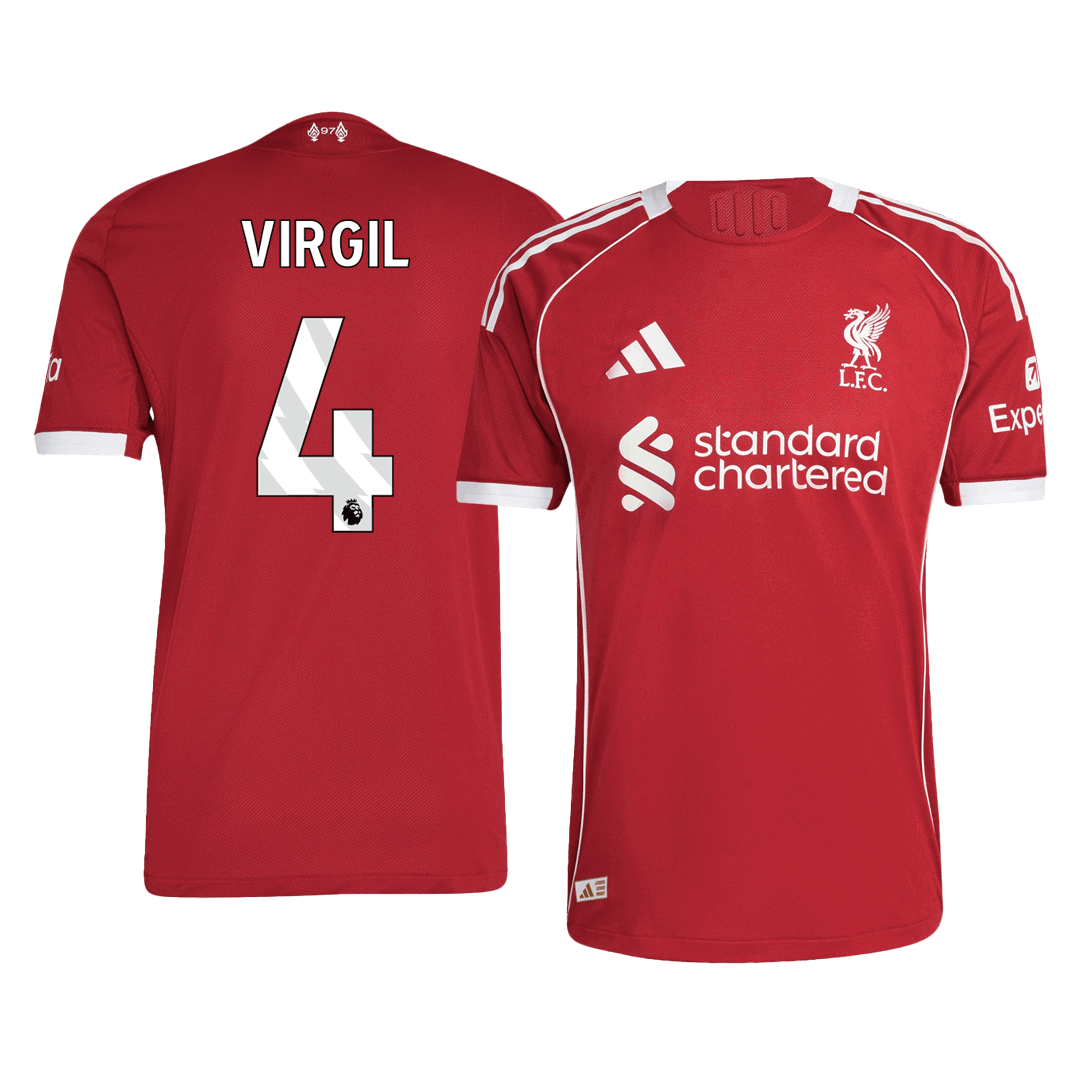 Liverpool 2025/26 Koti Pelipaita (Player Version) Miesten VIRGIL #4