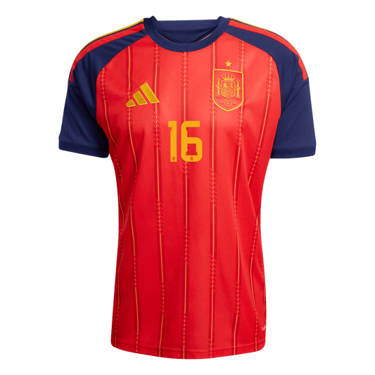 Spain World Cup 2026 Koti Pelipaita Miesten RODRIGO #16 [PREMIUM]