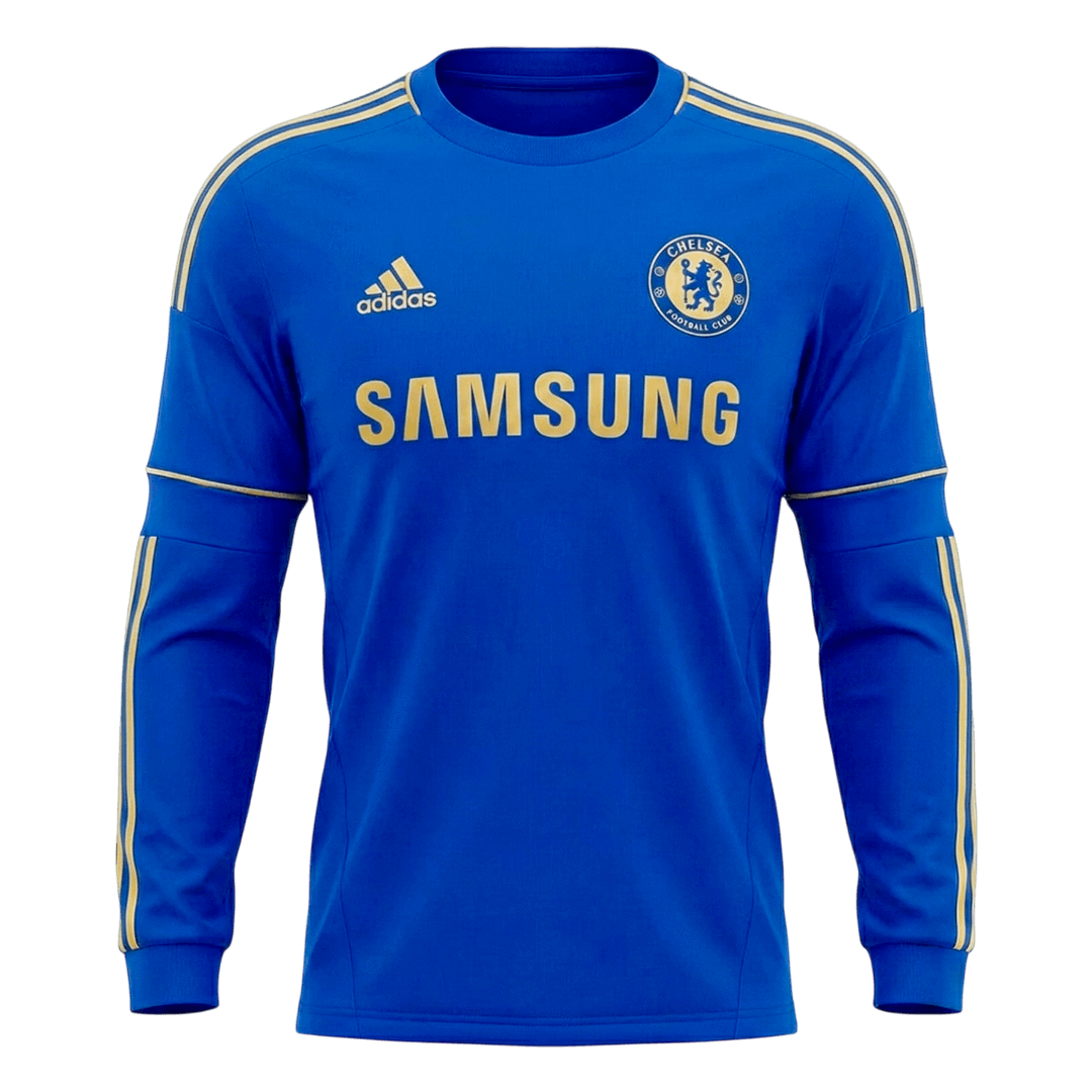 Chelsea 2012/13 Koti Pitkähihainen Retro-pelipaita Miesten