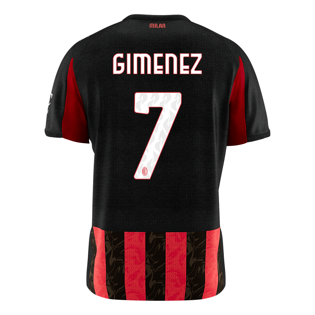 AC Milan 2025/26 Koti Pelipaita Miesten GIMENEZ #7 [PREMIUM]