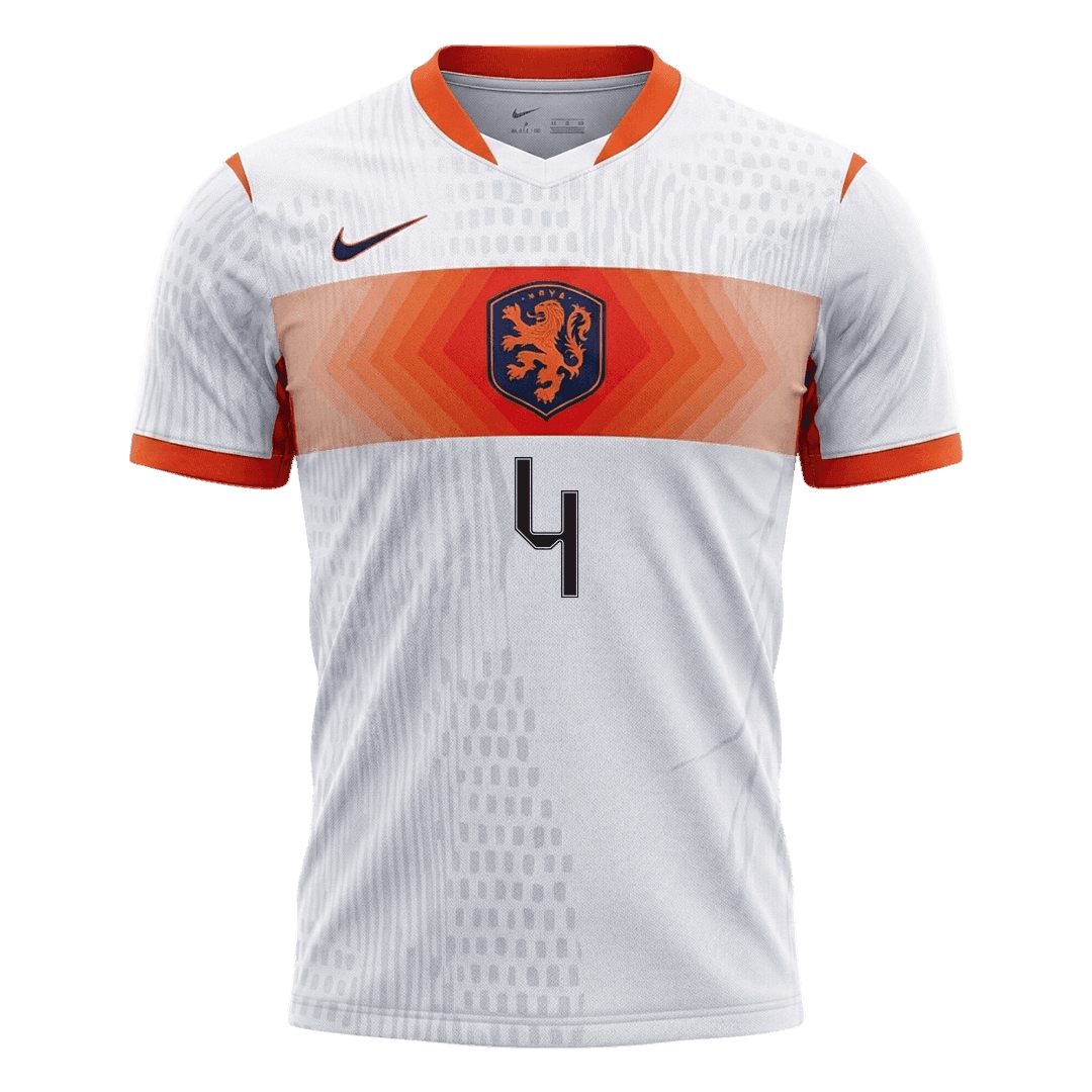 Netherlands World Cup 2026 Vieras Pelipaita (Player Version) Miesten VIRGIL #4