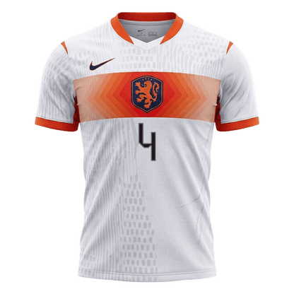 Netherlands World Cup 2026 Vieras Pelipaita (Player Version) Miesten VIRGIL #4