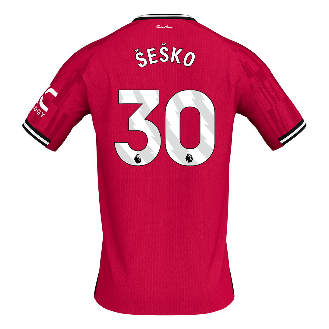 Manchester United 2025/26 Koti Pelipaita Miesten ŠEŠKO #30 [PREMIUM]