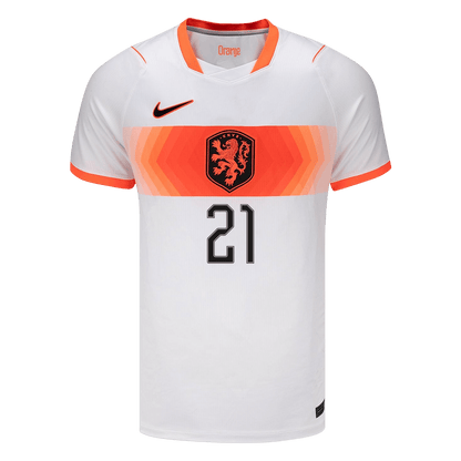 Netherlands World Cup 2026 Vieras Pelipaita Miesten F.DE JONG #21