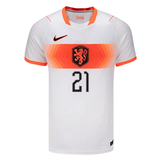 Netherlands World Cup 2026 Vieras Pelipaita Miesten F.DE JONG #21