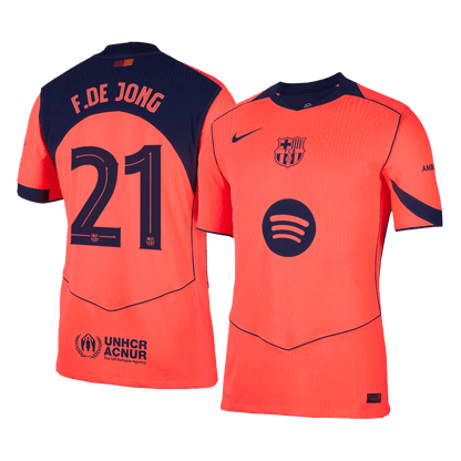 Barcelona 2025/26 UCL Kolmas Pelipaita (Player Version) Miesten F.DE JONG #21