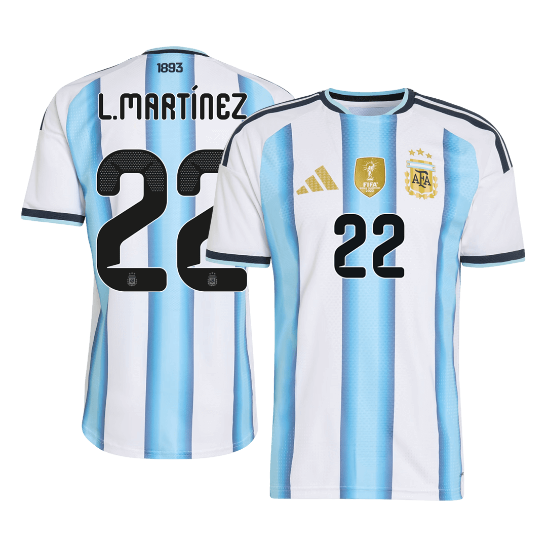 Argentina World Cup 2026 Koti Pelipaita (Player Version) Miesten L. MARTINEZ #22