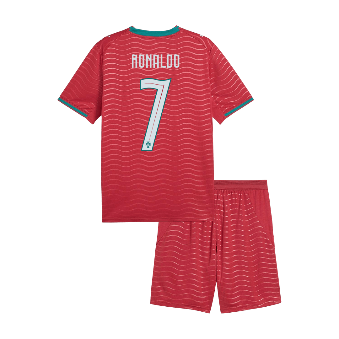 Portugal World Cup 2026 Koti Pelipaitasetti Lasten RONALDO #7 [PREMIUM]
