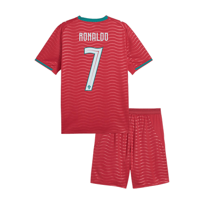 Portugal World Cup 2026 Koti Pelipaitasetti Lasten RONALDO #7 [PREMIUM]