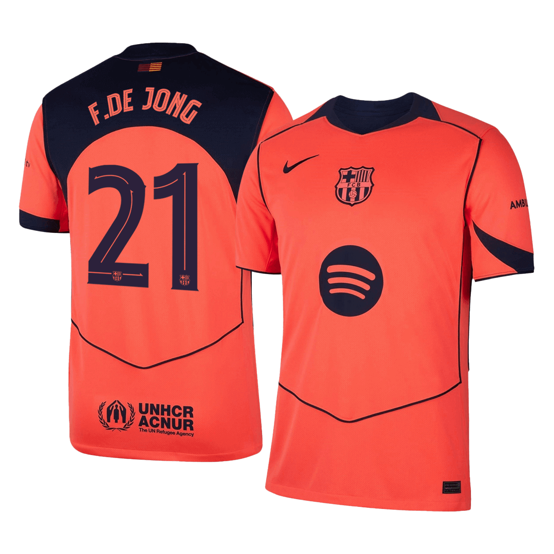 Barcelona 2025/26 UCL Kolmas Pelipaita Miesten F.DE JONG #21