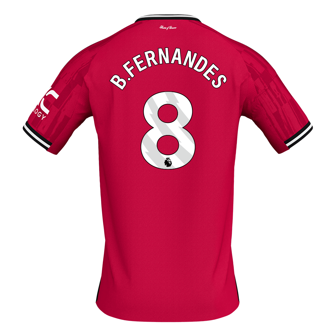 Manchester United 2025/26 Koti Pelipaita Miesten B.FERNANDES #8 [PREMIUM]