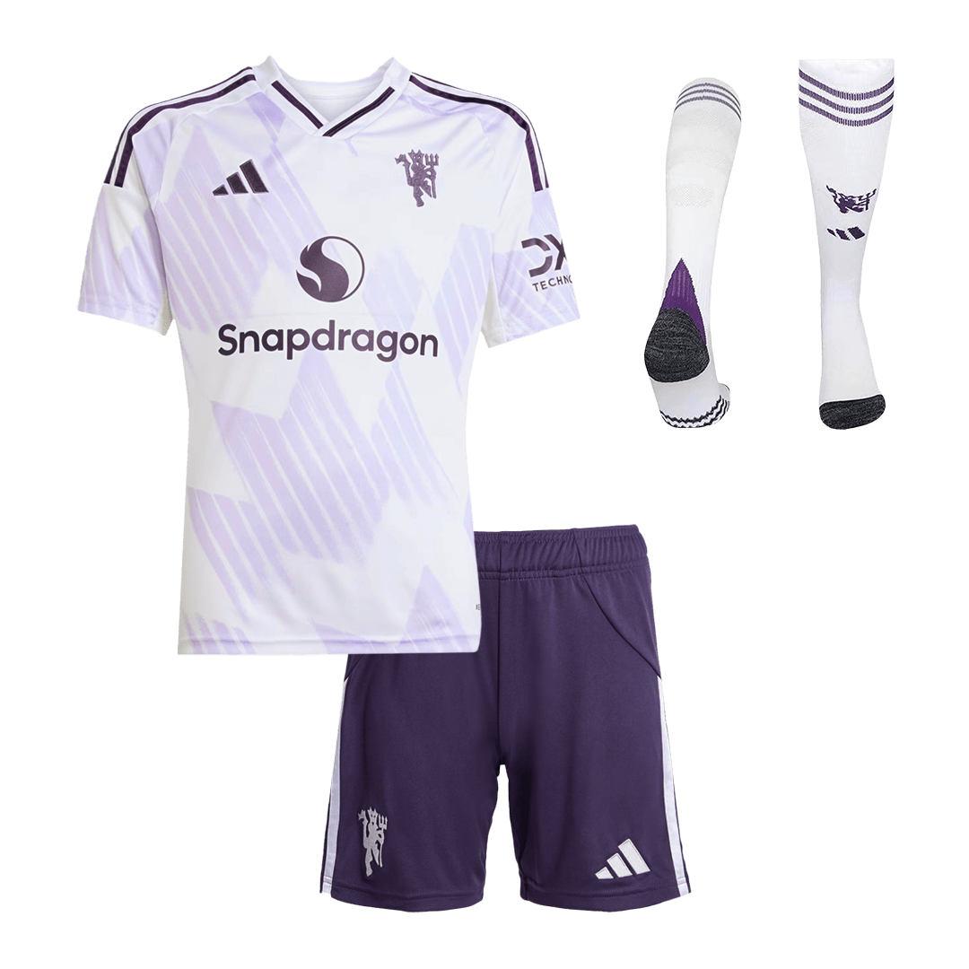Manchester United 2025/26 Vieras Lasten täydellinen peliasu