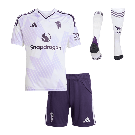Manchester United 2025/26 Vieras Lasten täydellinen peliasu