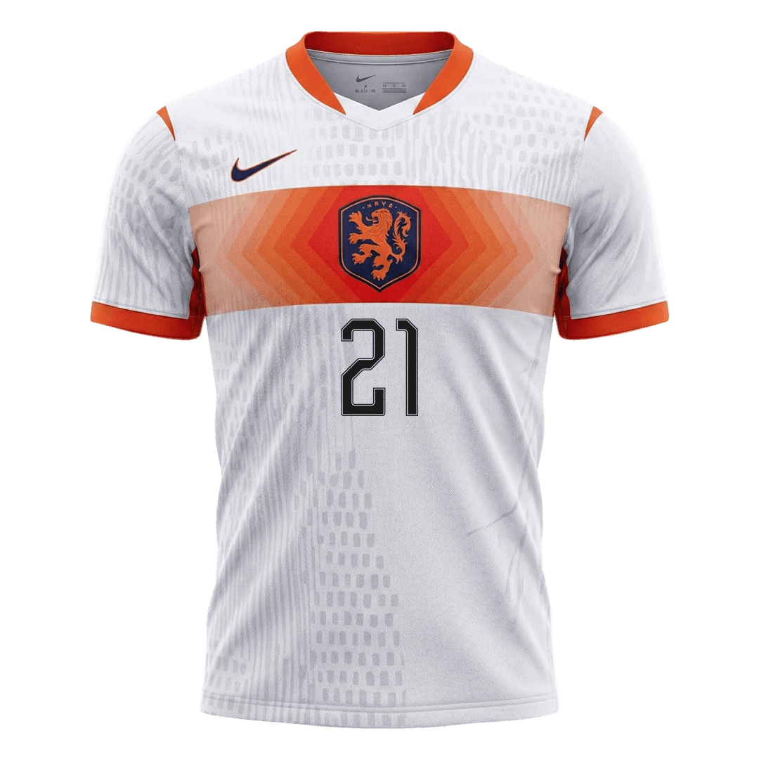 Netherlands World Cup 2026 Vieras Pelipaita (Player Version) Miesten F.DE JONG #21