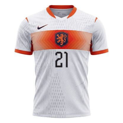 Netherlands World Cup 2026 Vieras Pelipaita (Player Version) Miesten F.DE JONG #21