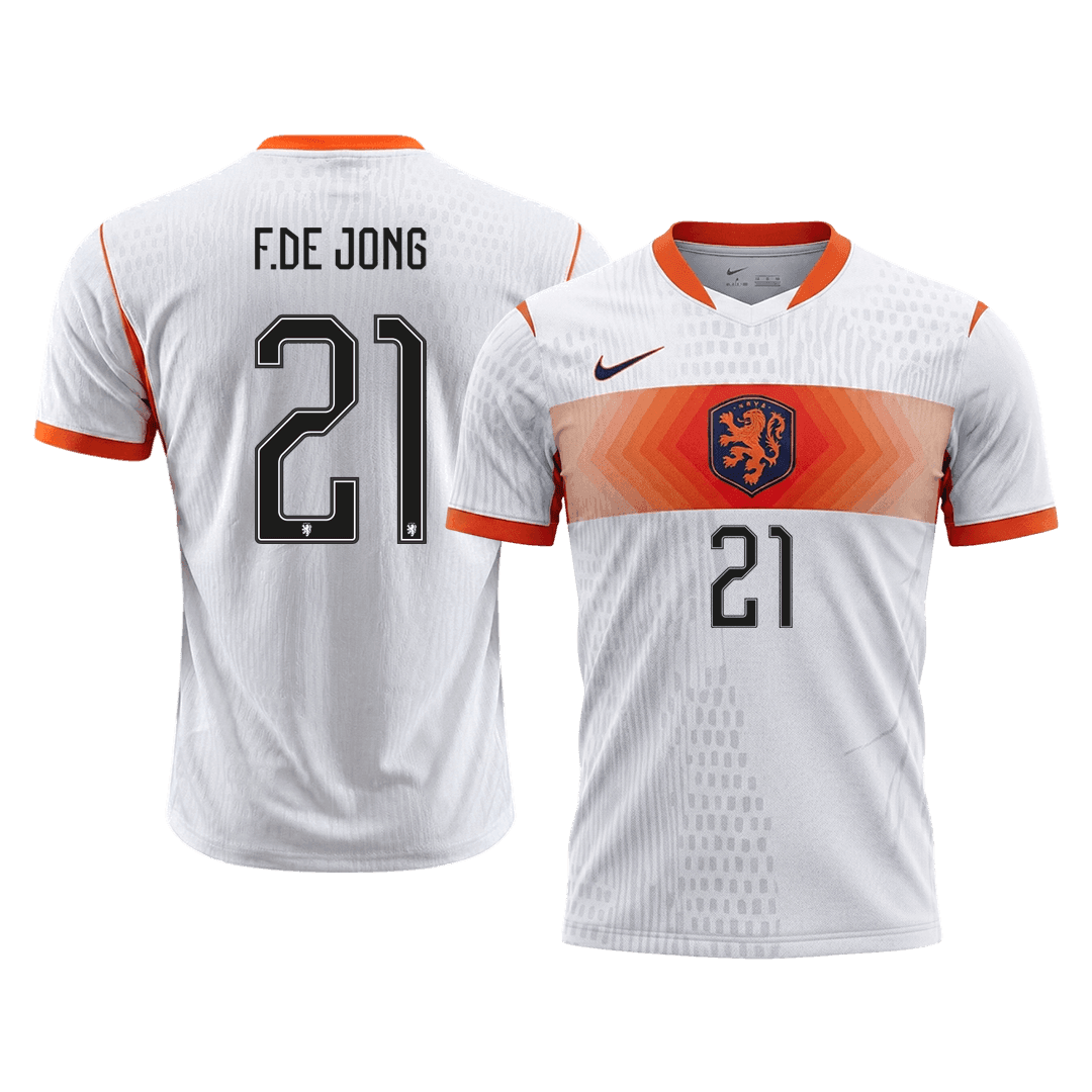 Netherlands World Cup 2026 Vieras Pelipaita (Player Version) Miesten F.DE JONG #21