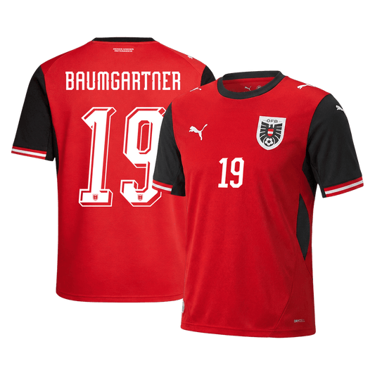 Austria World Cup 2026 Koti Pelipaita Miesten BAUMGARTNER #19