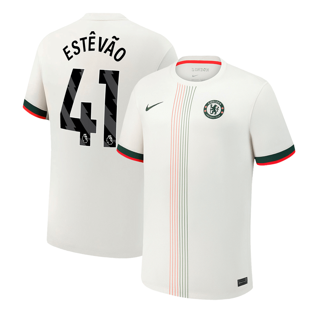 Chelsea 2025/26 Vieras Pelipaita Miesten ESTÊVÃO #41