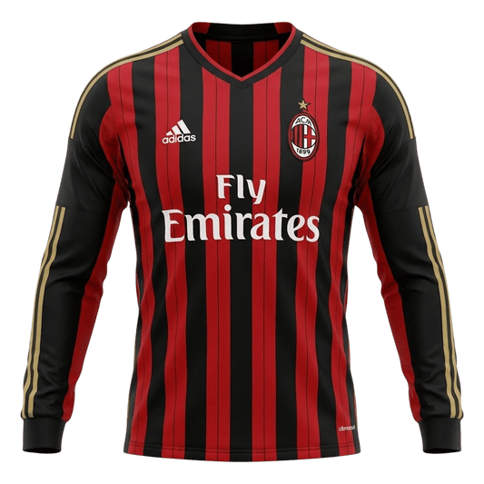 AC Milan 2013/14 Koti Pitkähihainen Retro-pelipaita Miesten