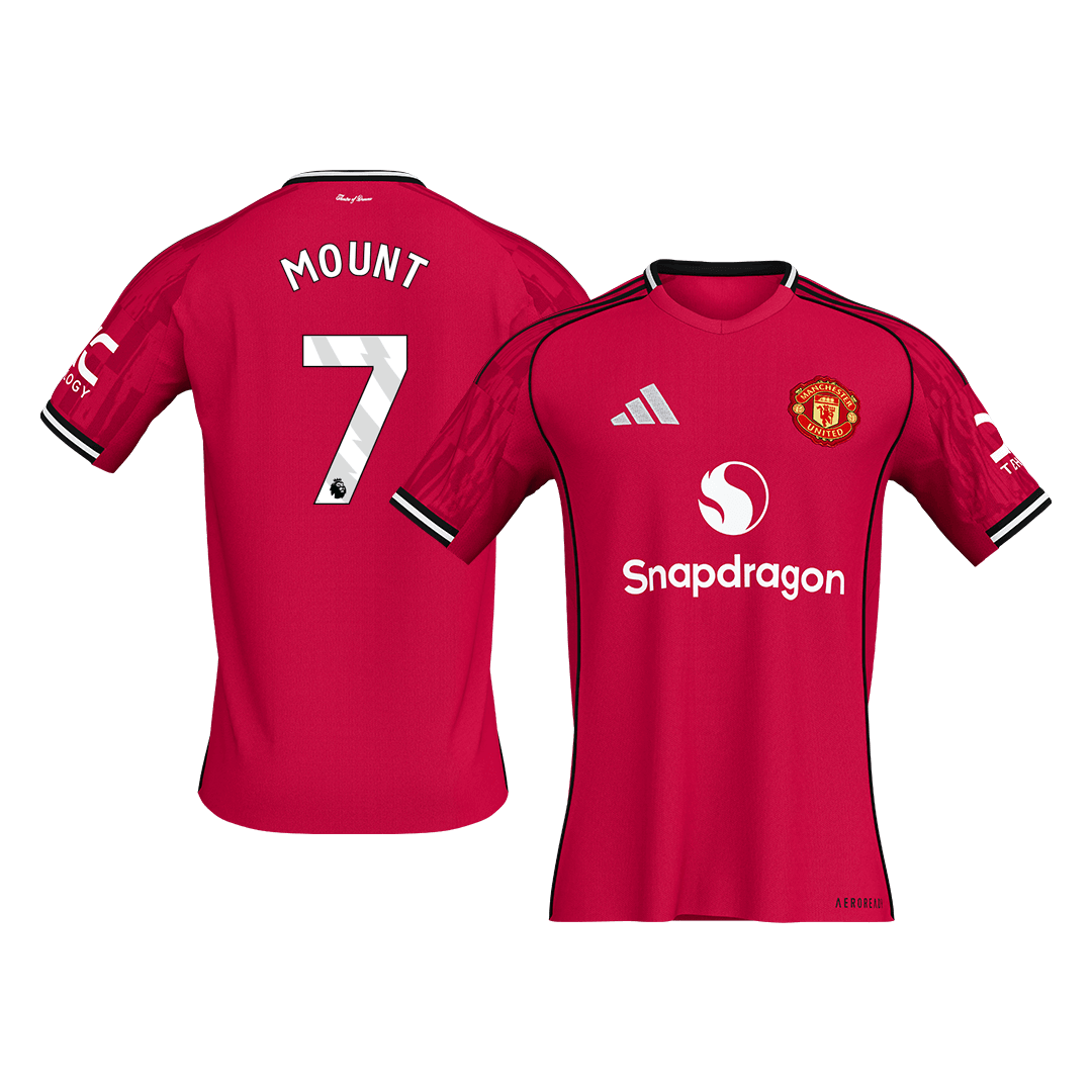 Manchester United 2025/26 Koti Pelipaita Miesten MOUNT #7 [PREMIUM]