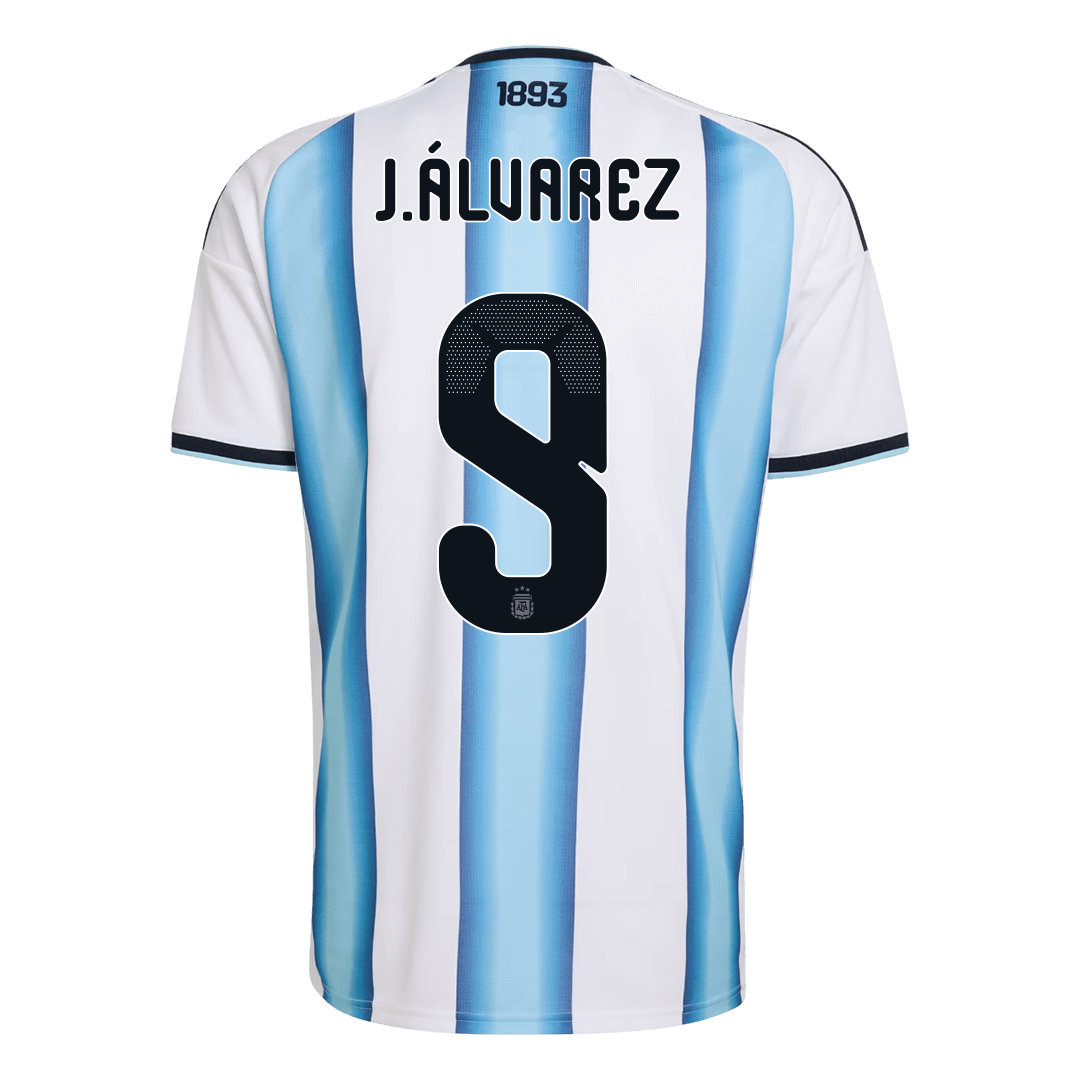 Argentina World Cup 2026 Koti Pelipaita Miesten J. ALVAREZ #9 [PREMIUM]