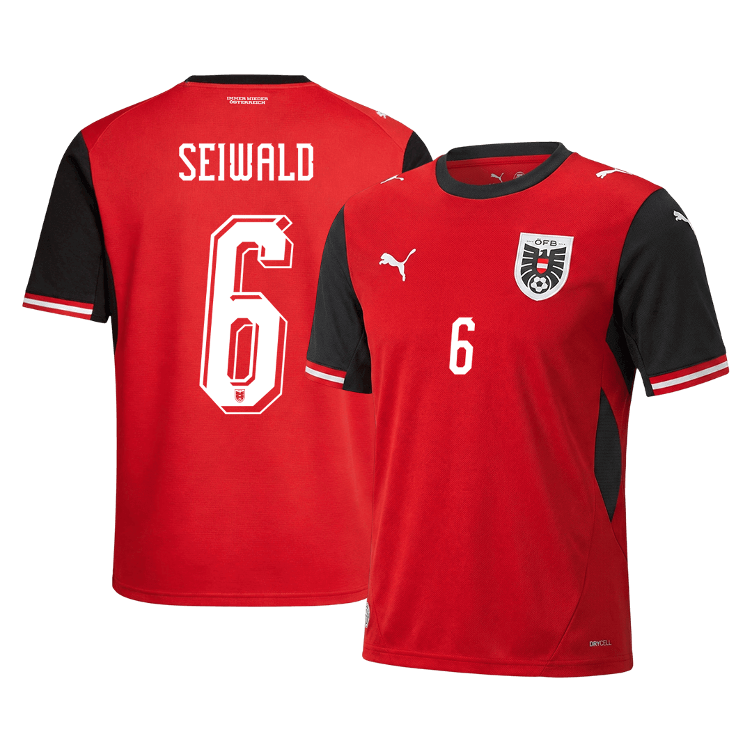 Austria World Cup 2026 Koti Pelipaita Miesten SEIWALD #6