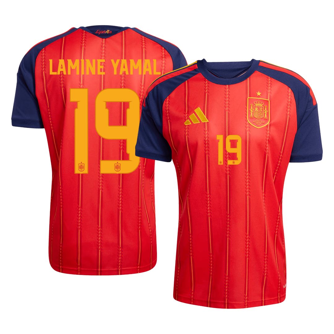 Spain World Cup 2026 Koti Pelipaita Miesten LAMINE YAMAL #19 [PREMIUM]