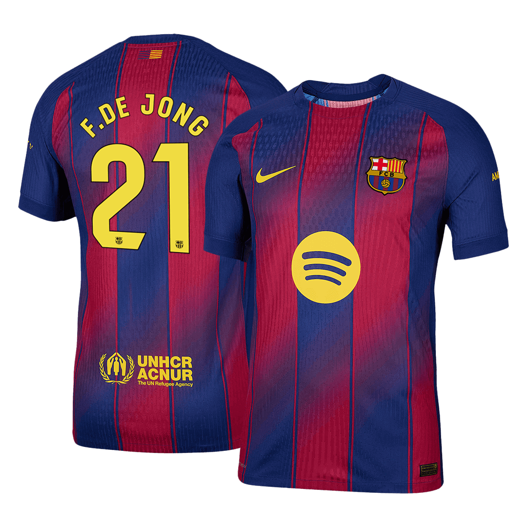 Barcelona 2025/26 Koti Pelipaita (Player Version) Miesten F.DE JONG #21